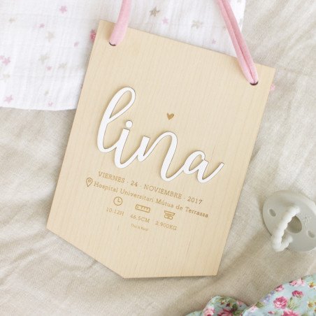 Banderola madera infantil - “RELIEVE”