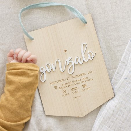 Banderola madera infantil - “RELIEVE”