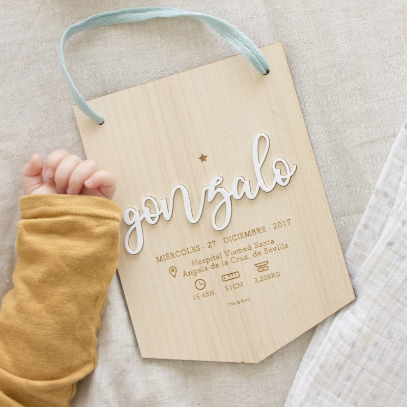 Banderola madera infantil - “RELIEVE”