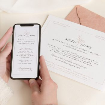 Invitación de boda con archivo digital