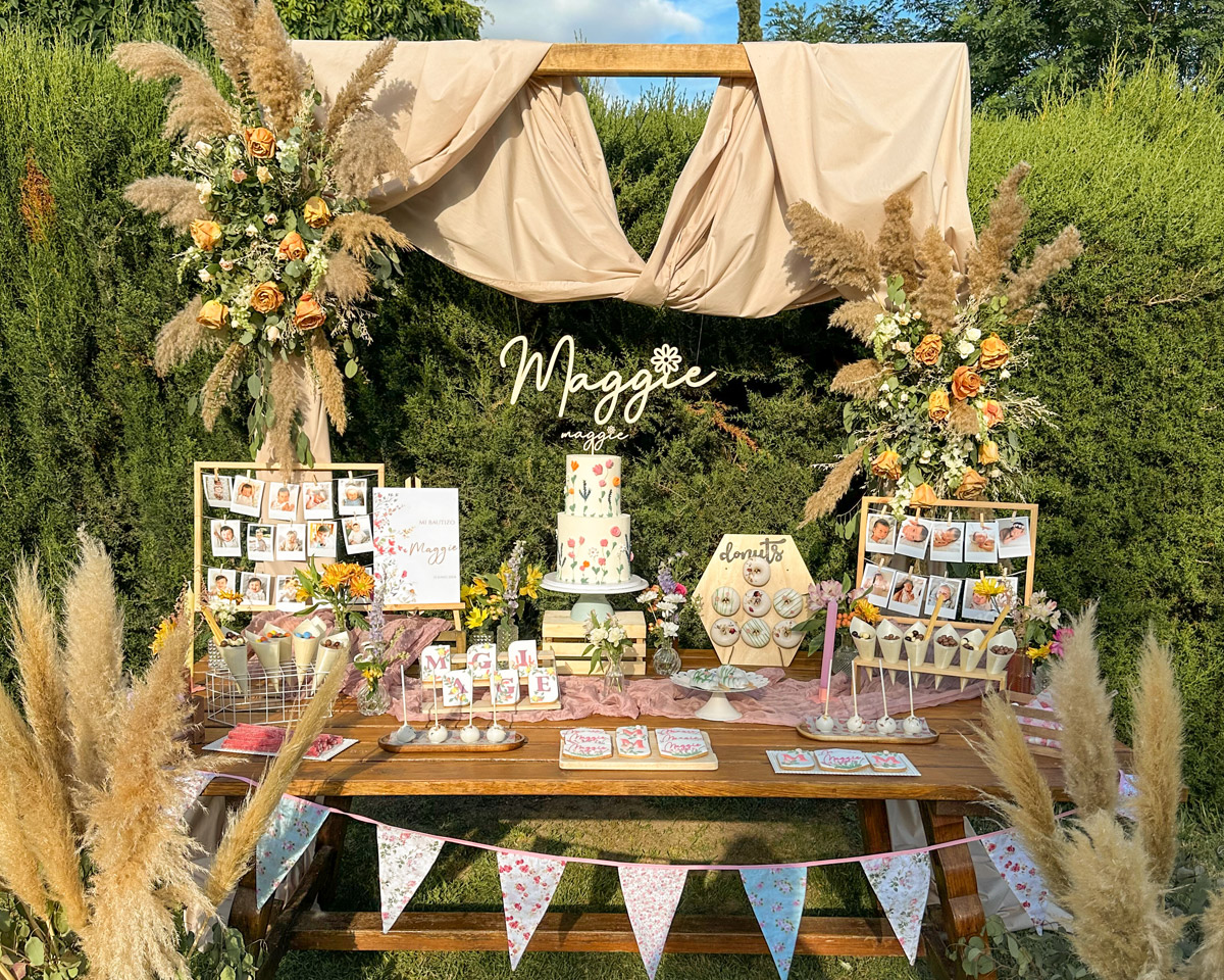mesa dulce para un bautizo