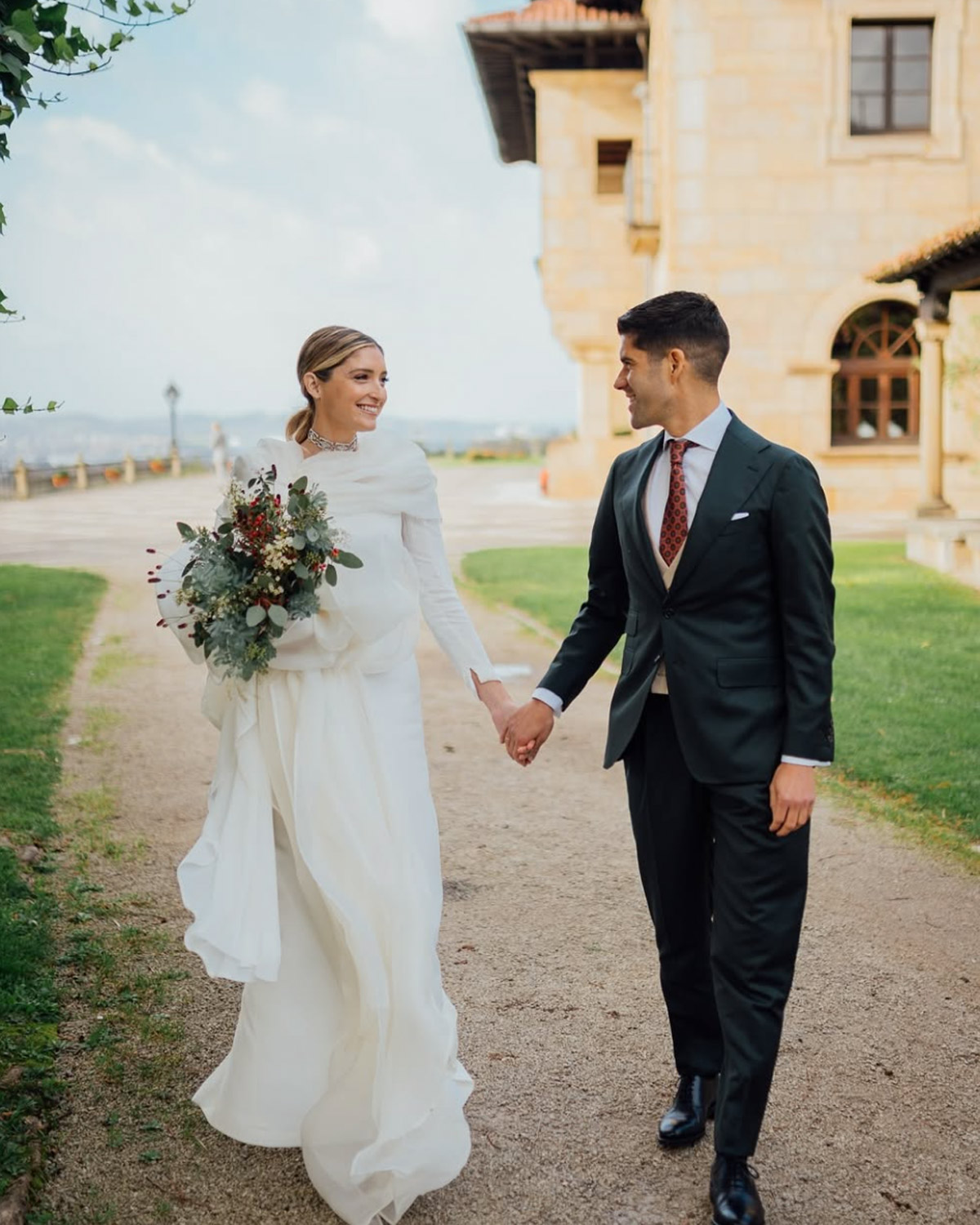 Ana y Pelayo una boda en invierno con inspiración navideña