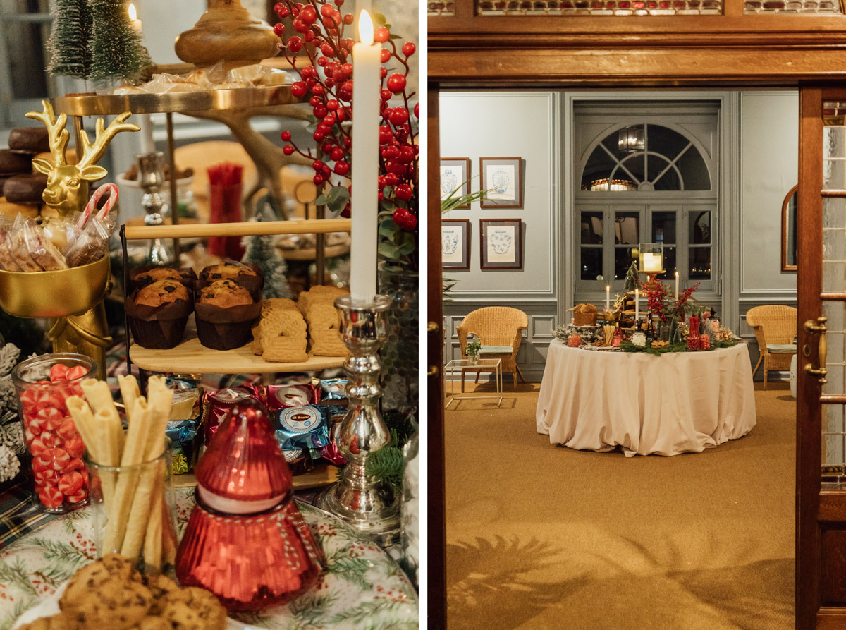 Detalles decoración en boda de invierno con inspiración navideña