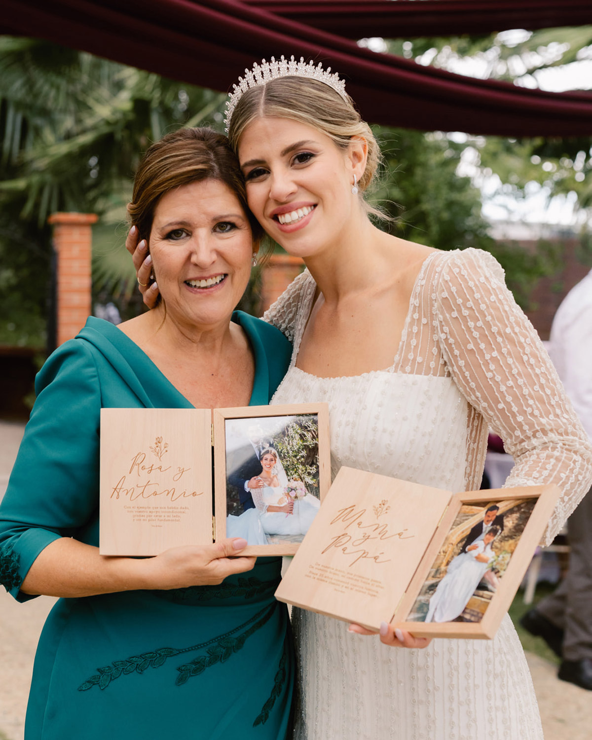 Marco Message de madera con dedicatoria para la madre