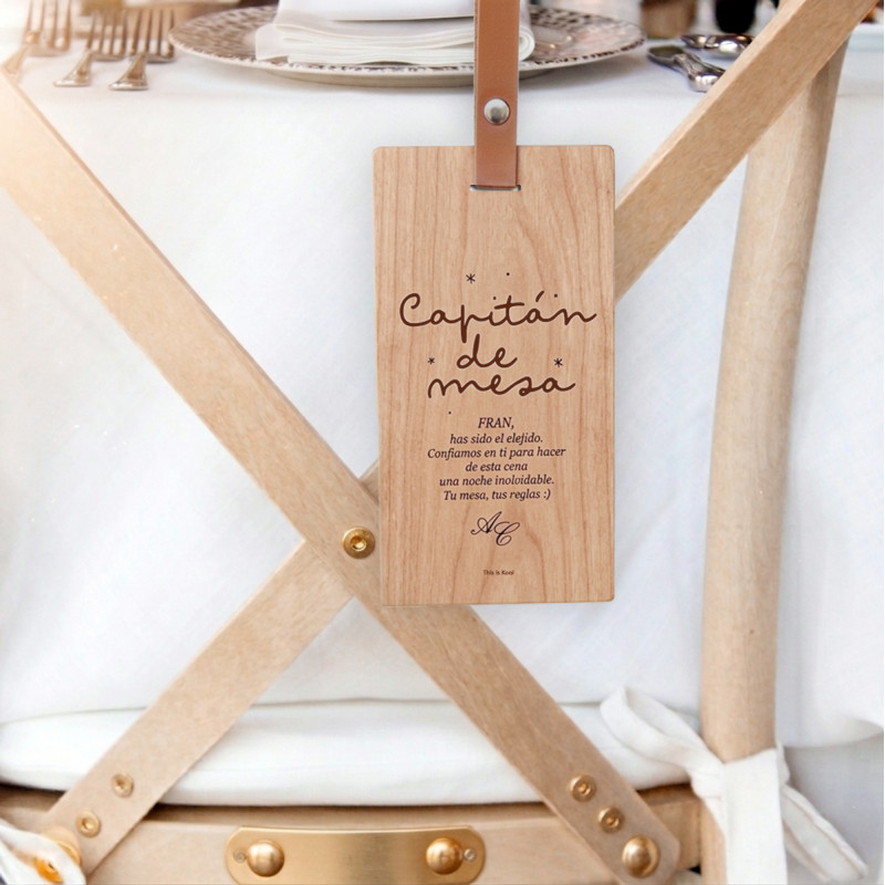 placa para capitán de mesa personalizada para boda