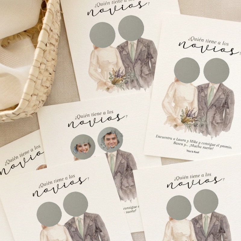 juego rasca para boda personalizado