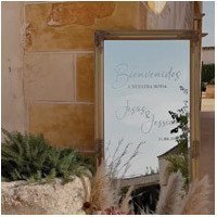 Carteles con vinilo para espejo