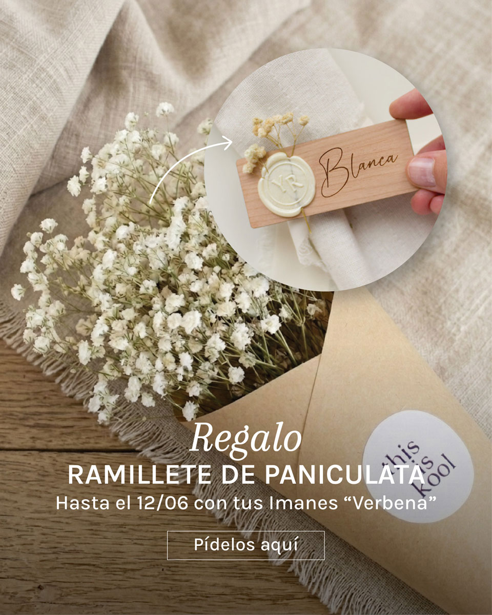 Regalo de un ramo de paniculata con tu pedido de imanes Verbena