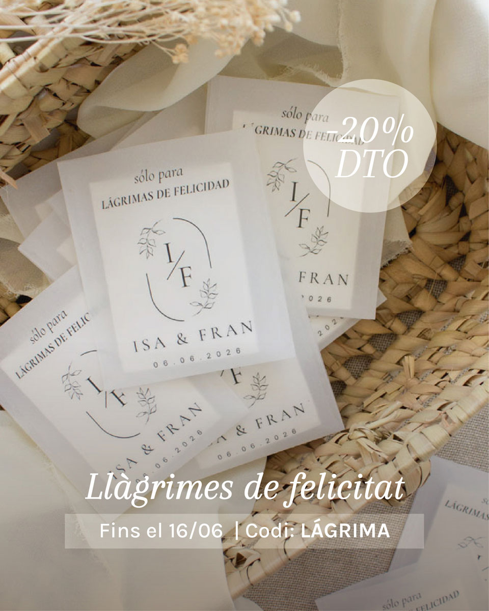 20% Descompte - Ll&agrave;grimes de felicitat