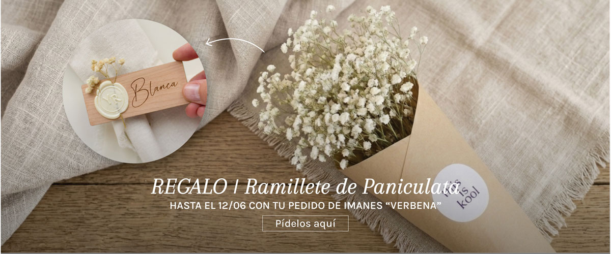 Ramillete de paniculata de regalo con tu pedido de imanes Verbena