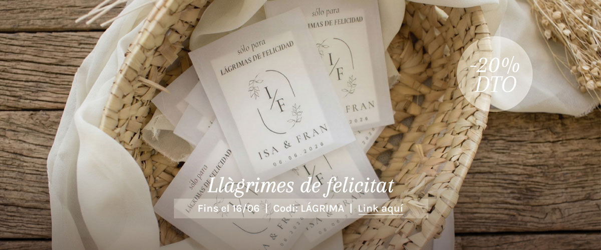 20% descompte - Ll&agrave;grimes de felicitat