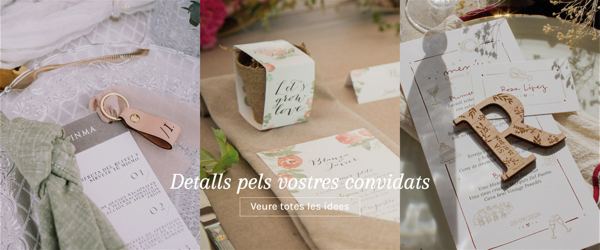 Detalles para los invitados a la boda