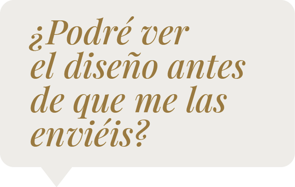 ¿Podré ver e diseño antes de imprimir?