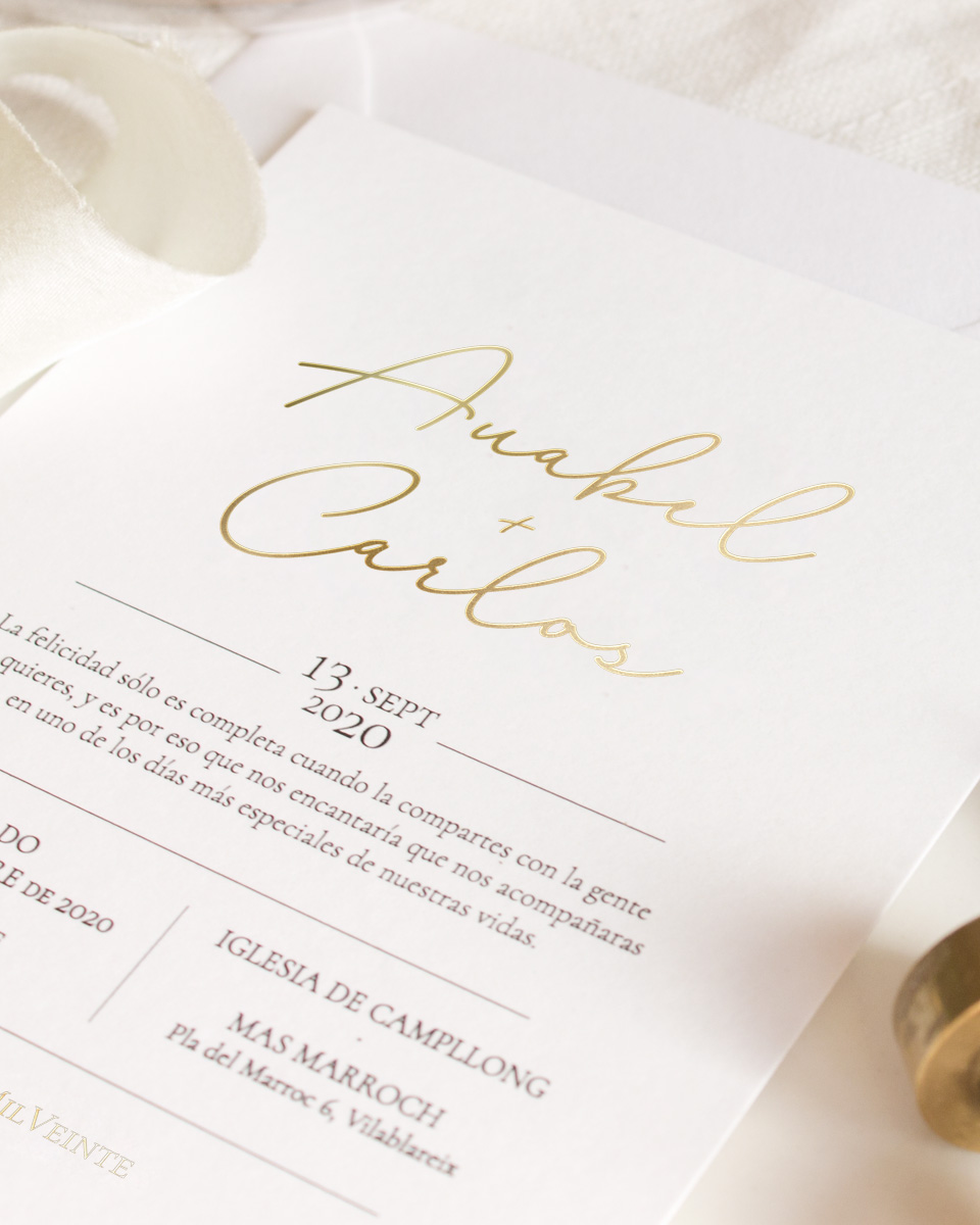 Acabados especiales para tus invitaciones de boda