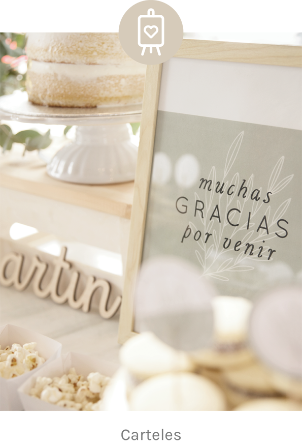 Carteles para bautizo de la colecci&oacute;n Ramillete
